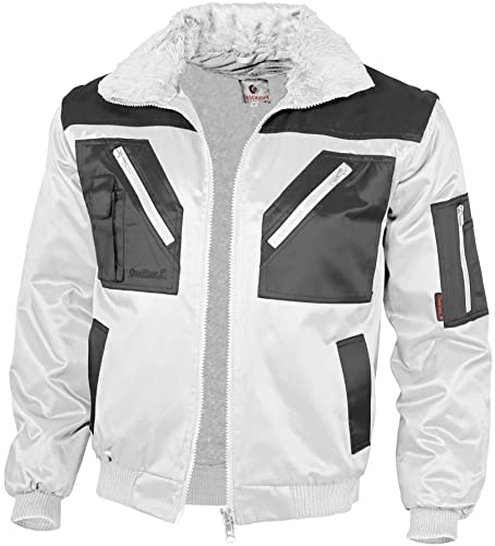 Qualitex - Pilotenjacke 4 in 1, Weiß/Grau , 4XL