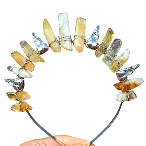 SANRLO Stirnbänder, Haarschmuck für Damen, Stammeskrähen-Schmuck-Stirnband, transparent für Kristall-Hexenkrone