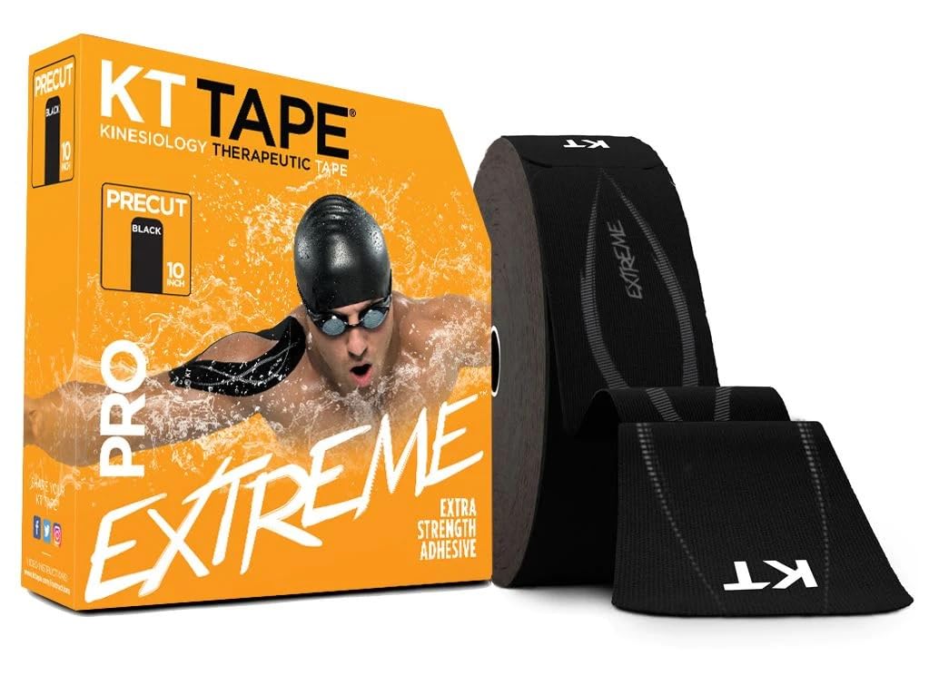 KT Tape Unisex-Adult KT PRO JUM XTR-BK-OS Kinesiologie-Tape, Schwarz, 38 m