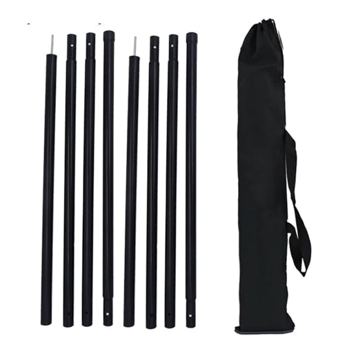 Zelt Tarp Stangen Set, 2,4 m Planenstangen, 240 cm, verstellbar, robuste Stützstange aus Eisen, Schutz, Markisenvordach, Stange, Campingausrüstung, Outdoor-Zubehör, wasserdichtes Segel(1 pair 2.4m pol