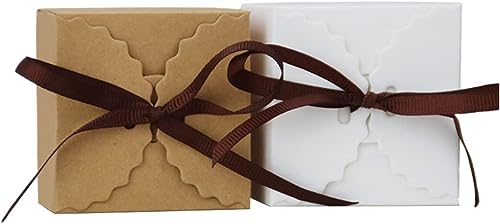 Box für Geschenke, Süßigkeiten-Box, 10/20 Stück Wellenmuster-Papier-Süßigkeitsschachtel, Hochzeitsbevorzugung, Geschenkbox, Verpackungsbeutel, Hochzeit, Geburtstag, Partyzubehör (Farbe: Weiß, Größe: 1