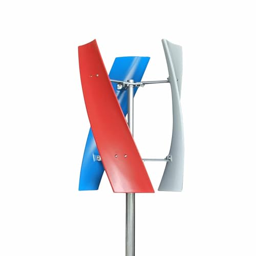 400W 24V Vertikaler Windkraftanlagen Windturbinen Generator Windgenerator Vertikal Wind Turbine Windrad Mit Regler 3 Blade im Freien