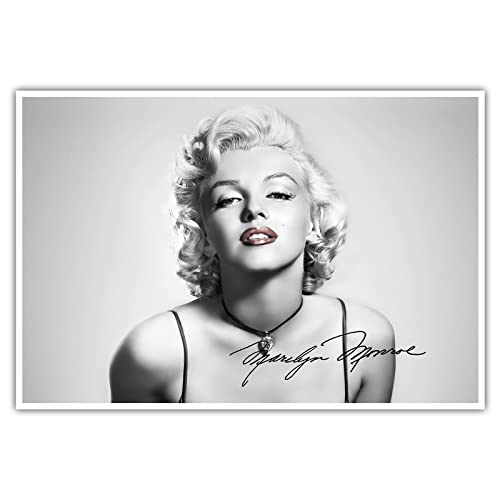 Marilyn Monroe - Poster ohne Rahmen - Film Bild Wandbild Kunst Druck Bilder Wand Deko Wandposter Modern XXL Wohnzimmer (140 x 90 cm, Poster)