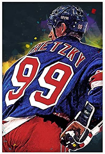 DIY 5d Diamant Malerei Kristall Strass Painting Wayne Gretzky Eishockey Bild Stickerei Bilder Kunst Handwerk FüR Erwachsene Und Kinder 11.8"x15.7"(30x40cm) Kein Rahmen