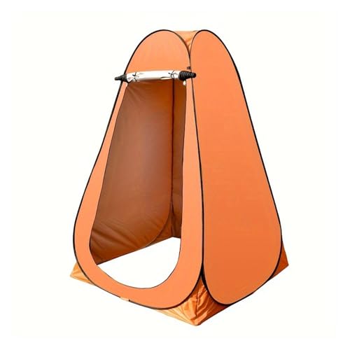 Camping Toilettenzelt Tragbares Sichtschutz-Duschzelt for den Außenbereich, wasserdicht, Umkleidekabine, Unterschlupf for Camping, Wandern, Strand, Toilette, Dusche, Badezimmer(Orange)