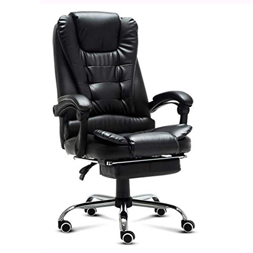 TBSZCM Managerstühle, Chefsessel mit Lederbezug, Drehbarer Schreibtischstuhl für Zuhause und das Büro, Ergonomischer Computerstuhl mit verstellbarem Sitz (Farbe: Schwarz(n)) interessant Run forward