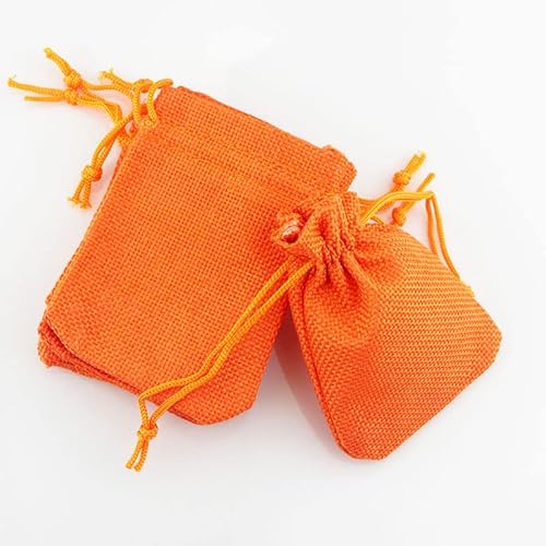 Stoffbeutel mit Kordelzug 50 stücke Vintage Stil Handgemachte Farbe Natürliche Sackleinen Leinen Schmuck Reise Aufbewahrungstasche Mini Candy Jute Packung Taschen für Geschenktüte Jutebeutel Geschenkt