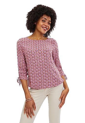 Cartoon Damen Casual-Bluse mit Muster Rosa/Violett,40