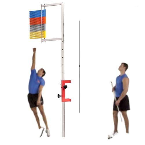 lwjunmm An der Wand montierter vertikaler Sprungtester, Werkzeug zur Messung des vertikalen Sprungs, 1,3–3,6 Meter höhenverstellbarer vertikaler Sprungtrainer,C