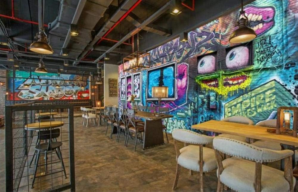 Straße Abstrakt Graffiti 3D Tapete Poster Restaurant Schlafzimmer Wohnzimmer Sofa TV Dekorative Wand-250cm×170cm