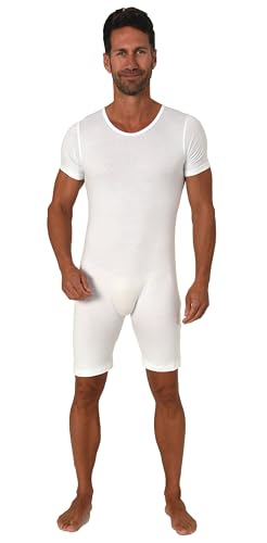 Normann Care Pflegebody Kurzarm - Unisex - mit diagonalem Reißverschluss am Rücken - 64612, Grösse:XL, Farbe:Weiss