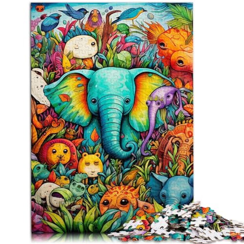 Puzzle-Geschenk Afrikanische Tiere 1000 Teile Puzzle für Erwachsene Puzzles Holzpuzzle Wanddekoration Einzigartige Geburtstags 1000 Stück (50 x 75 cm)