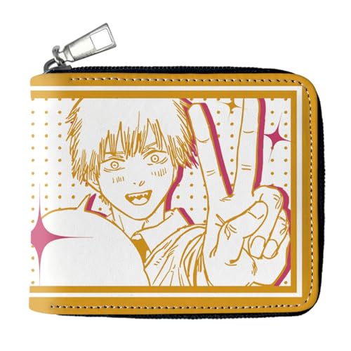 RYNDEX Chains-aw Man Anime Wallets, Süß Spaß Einzigartig Karten Geldbeutel, Scheckkartenetui für Fans Teens Geburtstagsgeschenk(Color:Multicolor 1)