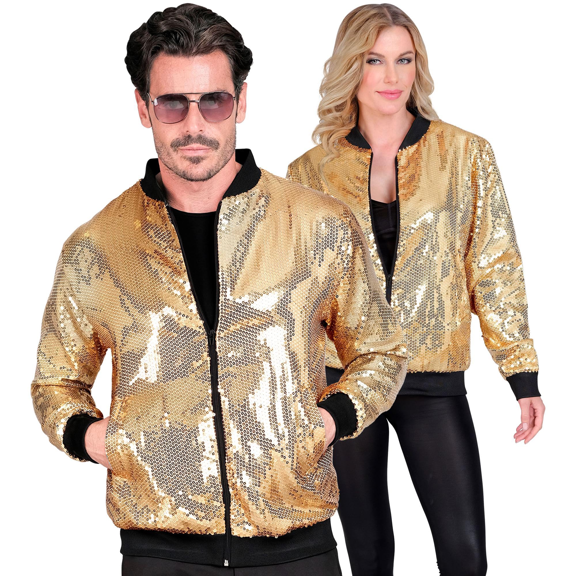 W WIDMANN MILANO Party Fashion - Party Fashion Bomberjacke, Pailletten Jacke, Weste, Party Outfit, Disco