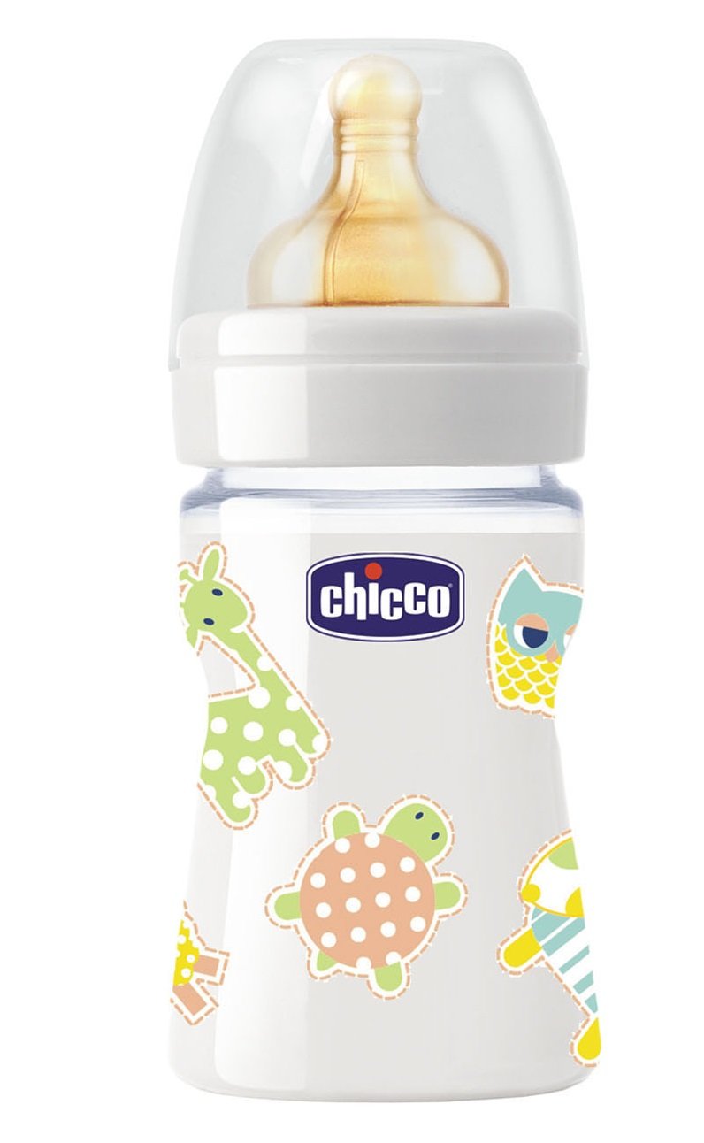 Chicco Baby Nature Fläschchen aus Glas mit Sauger aus Latex, 150 ml