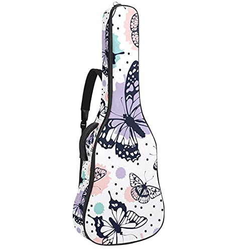 Anfänger Akustikgitarre Bundle Full Size Fichtendecke Cutaway Akustikgitarre Tasche ，Schmetterlinge