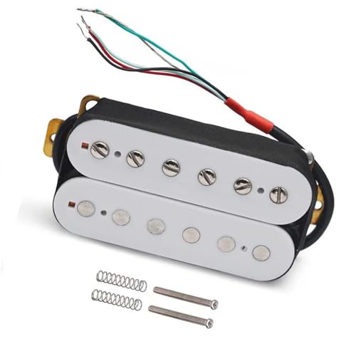 Gitarren-Tonabnehmer E-Gitarre Pickup Coil Spliting Pickup Humbucker Dual Coil Pickup 4 Leiter Kabel N-7,5K/B-15K Ausgang Weiß (Color : Neck Pickup)