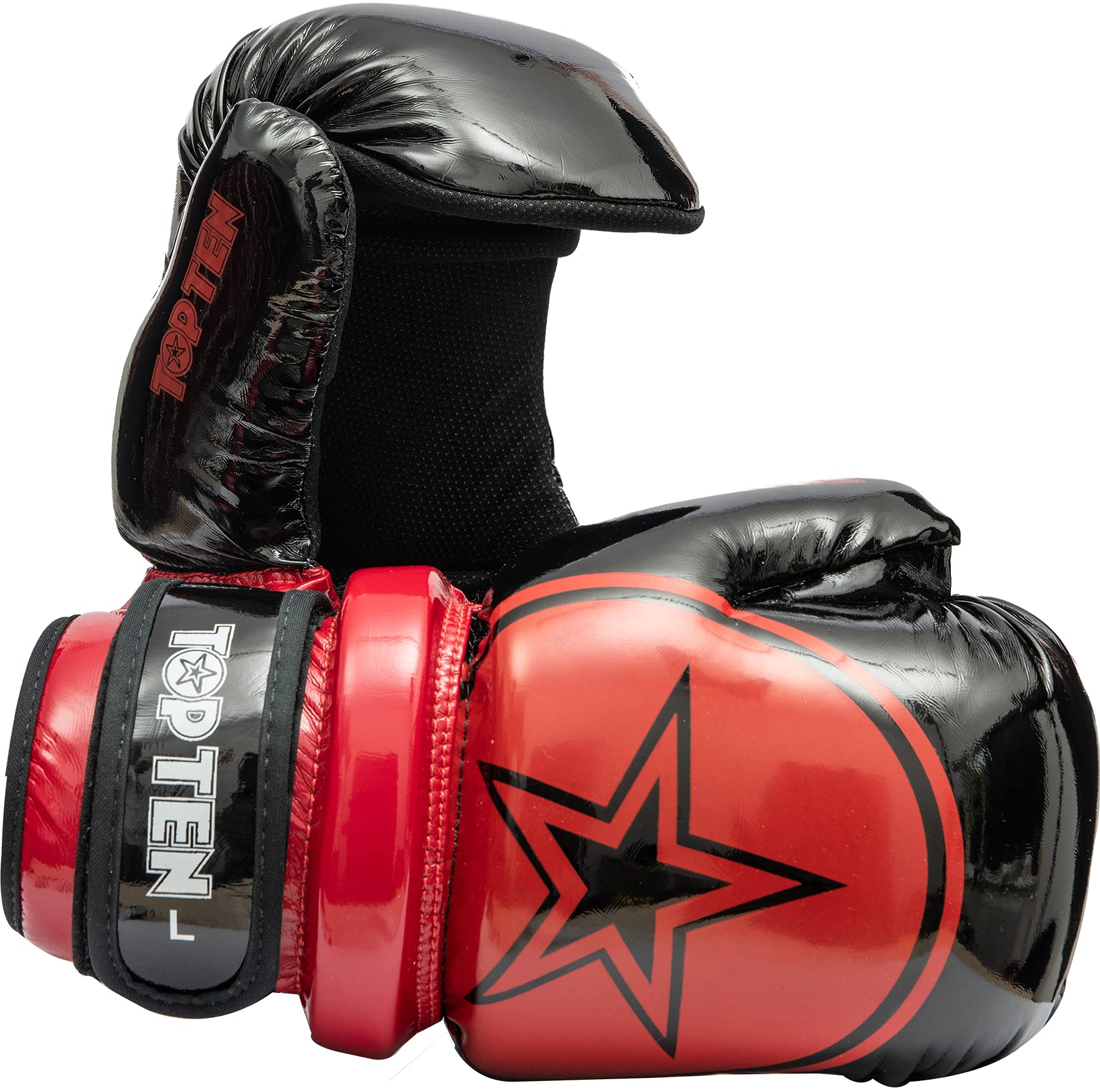 TOP TEN Pointfighter „Glossy Block Star“ - schwarz-rot, Gr. M