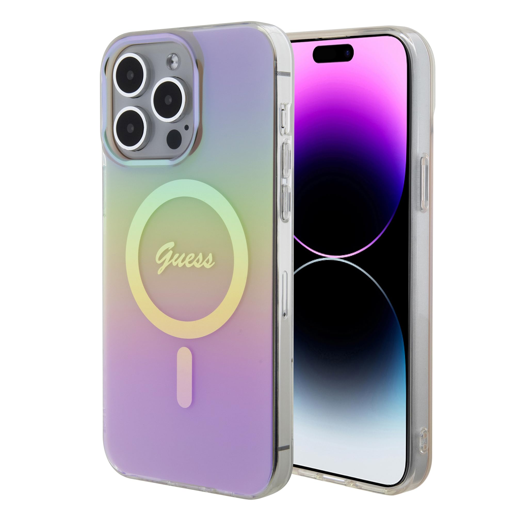 GUESS GUHMP15LHITSP Hülle für iPhone 15 Pro 6.1" Rosa hardcase IML Iridescent