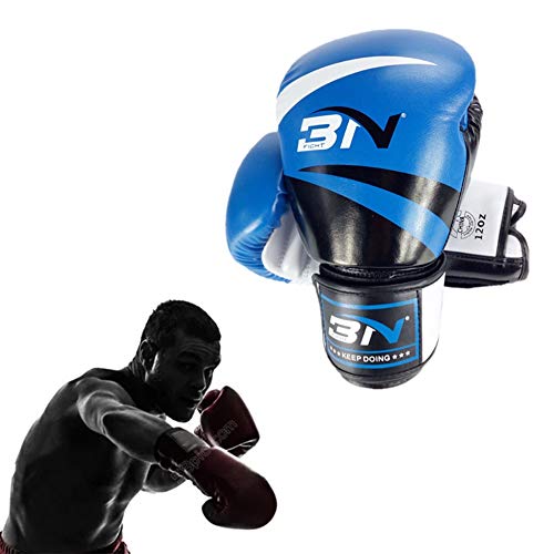 Box Handschuh Herren Boxhandschuhe Trainingsboxhandschuhe Thai Boxhandschuhe Boxhandschuhe für Kampfkünste Boxsackhandschuhe Blue,10oz