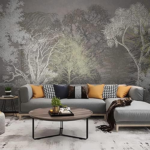 XLMING Weinlese-Wald-Baum-Landschaft 3D Tapete Home Dekoration Wohnzimmer Sofa Schlafzimmer Tv Hintergrund Wand-200cm×140cm