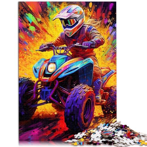 Puzzle-Spiele Bunte Motorräder Schwierige, anspruchsvolle Puzzles 1000-teiliges Holzpuzzle Wanddekoration Einzigartige Geburtstags 1000 Teile (50 x 75 cm)