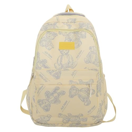 Reiserucksack Bärenmuster Laptop Rucksack Nylon Rucksack Studenten Schulrucksack Lässige Tagesrucksäcke Frauen