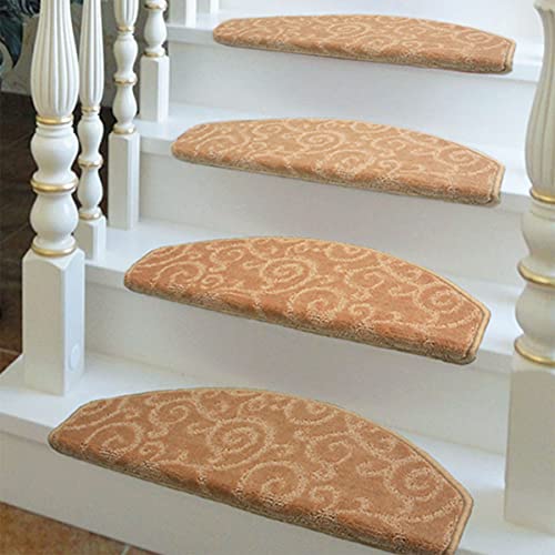 Lot de 7 marches d'escalier grises en Relief, Avec Support en Caoutchouc antidérapant spécialisé Pour Les marches en Bois d'intérieur, marches amovibles lavables parfaites Pour Les chiens,