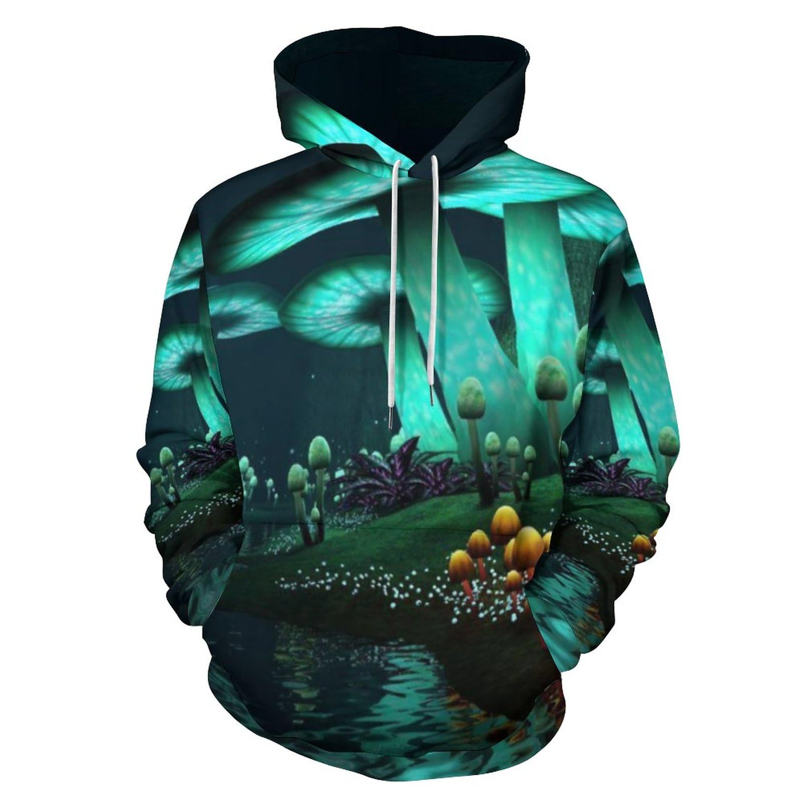 HABXNJF Kapuzen-Sweatshirt, Psychedelic Mushroom Hoodie, Fashion Hoodie mit Tasche für Herren Damen, Psychedelischer Pilz, 6XL