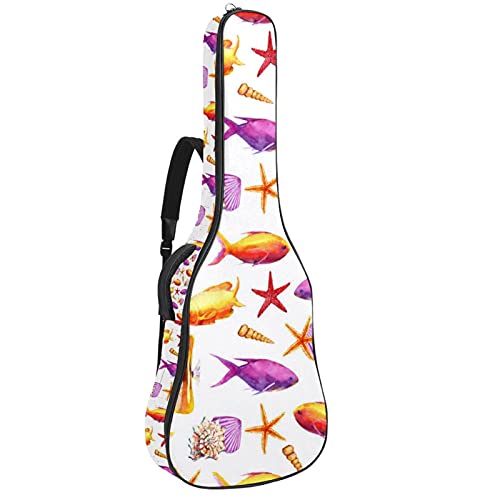 Akustikgitarre für Anfänger, volle Größe, Fichtendecke, Cutaway-Akustikgitarrentasche, Fisch- und Meeresfutter