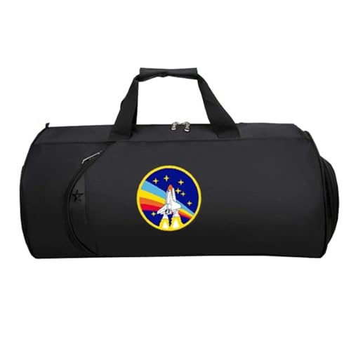 Kleine Reisetasche Anime N.A.S.A, HandgepäCk Tasche Faltbar, Overnight Weekend Damen HandgepäCk Sporttasche Koffer Flugzeug(Black 4)