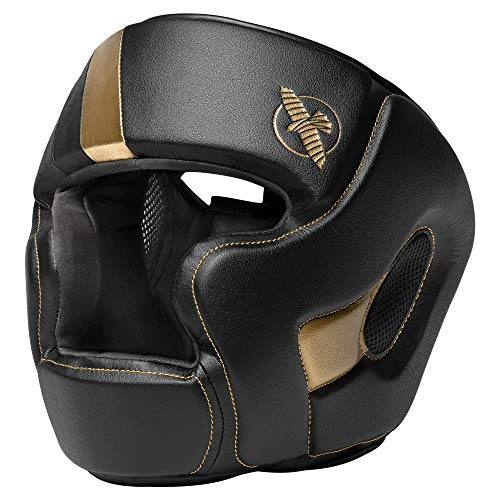 Hayabusa T3 MMA Kopfbedeckung, verstellbar - Schwarz/Gold, Größe L