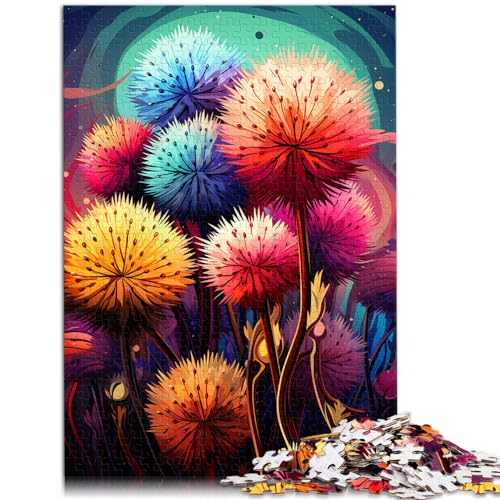 Puzzlespiel „Die farbenfrohe Psychedelie der Klette“, 1000-teiliges für Erwachsene, lustige Puzzlespiele, die anspruchsvoll, Aber unterhaltsam und humorvoll sind (50 x 75 cm)