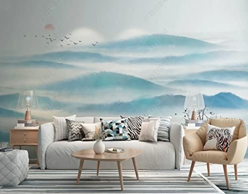 XLMING Tinte Und Landschaft Küche Esszimmer Arbeitszimmer Wohnzimmer TV Hintergrund Wand 3D Tapete-400cm×280cm