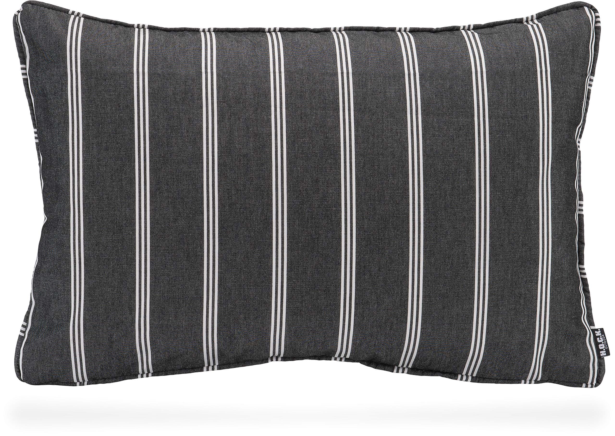 HOCK Outdoor Kissen inkl. Füllung New England (60x40, Black Stripes)