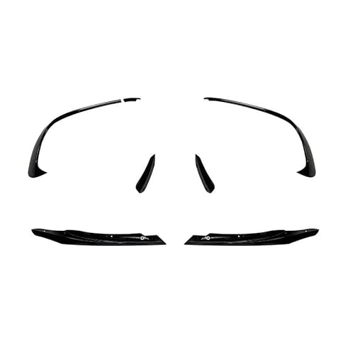 Splitter 9-teiliges Frontspoiler-Spoiler-Splitter-Canards-Entlüftungsöffnungen Schwarz Glänzend Für Benz W176 A200 A250 A45 Für AMG Fließheck Sport 2016–2018 Frontlippe(3)