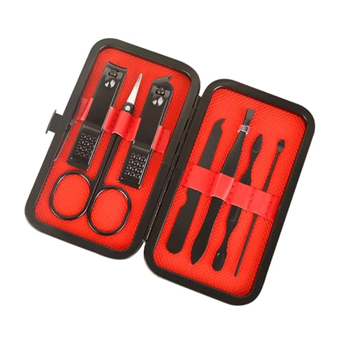 Beauty and Nail Tools 7-teiliges Maniküre-Clipper-Set Schwarz Nagelknipser Set für den Heimgebrauch (D 11)