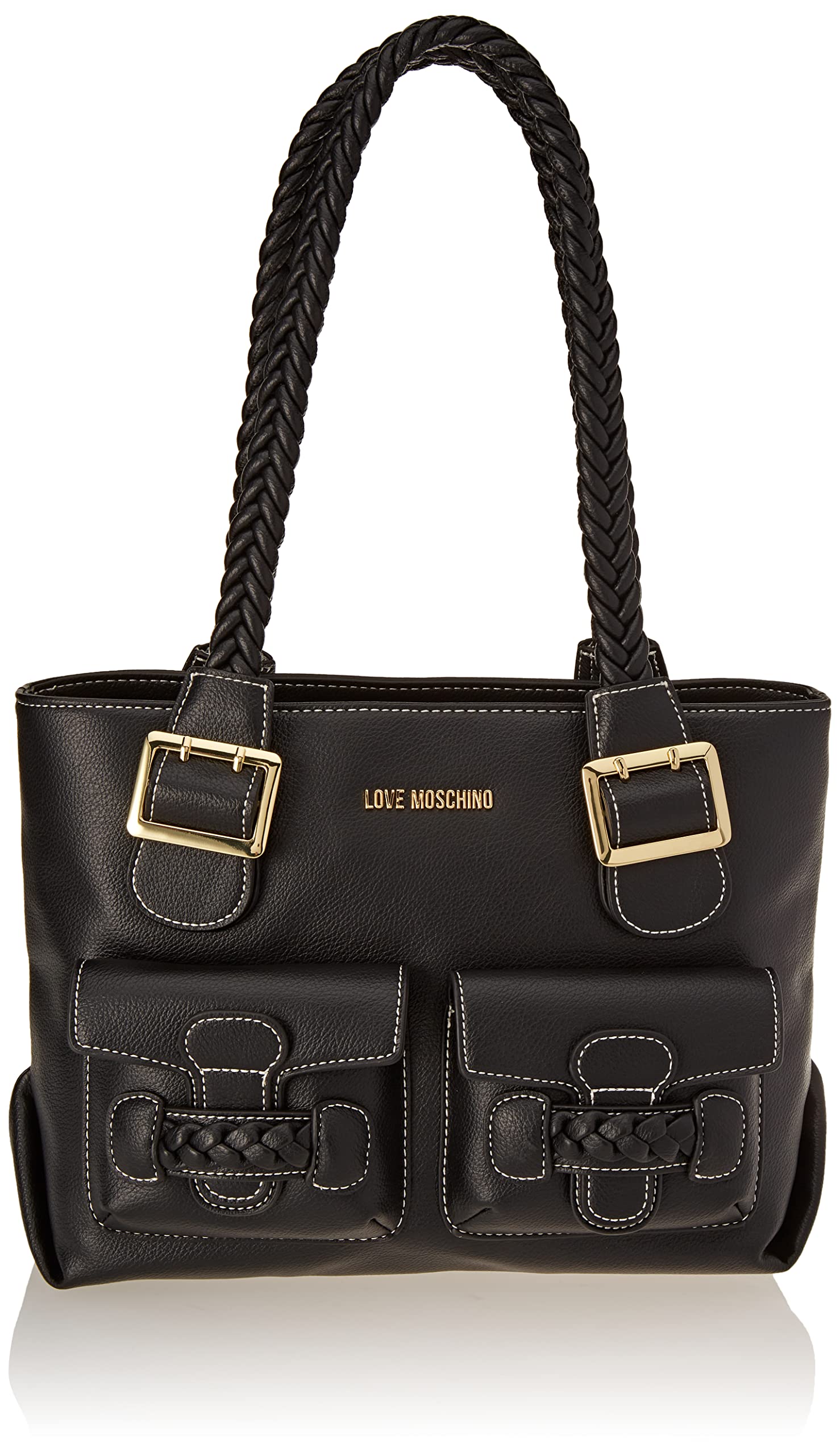 Love Moschino Damen Jc4218pp0gkj000 Schultertasche, Schwarz