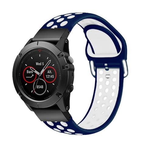 BANDKIT Quickfit-Uhrenarmband für Garmin Fenix 6 6X Pro 5X 5 Plus 3HR 935 945 S60, Silikonband, Schnellverschluss-Armband, 22 mm, 26 mm, 26mm Fenix5X 5XPlus, Achat