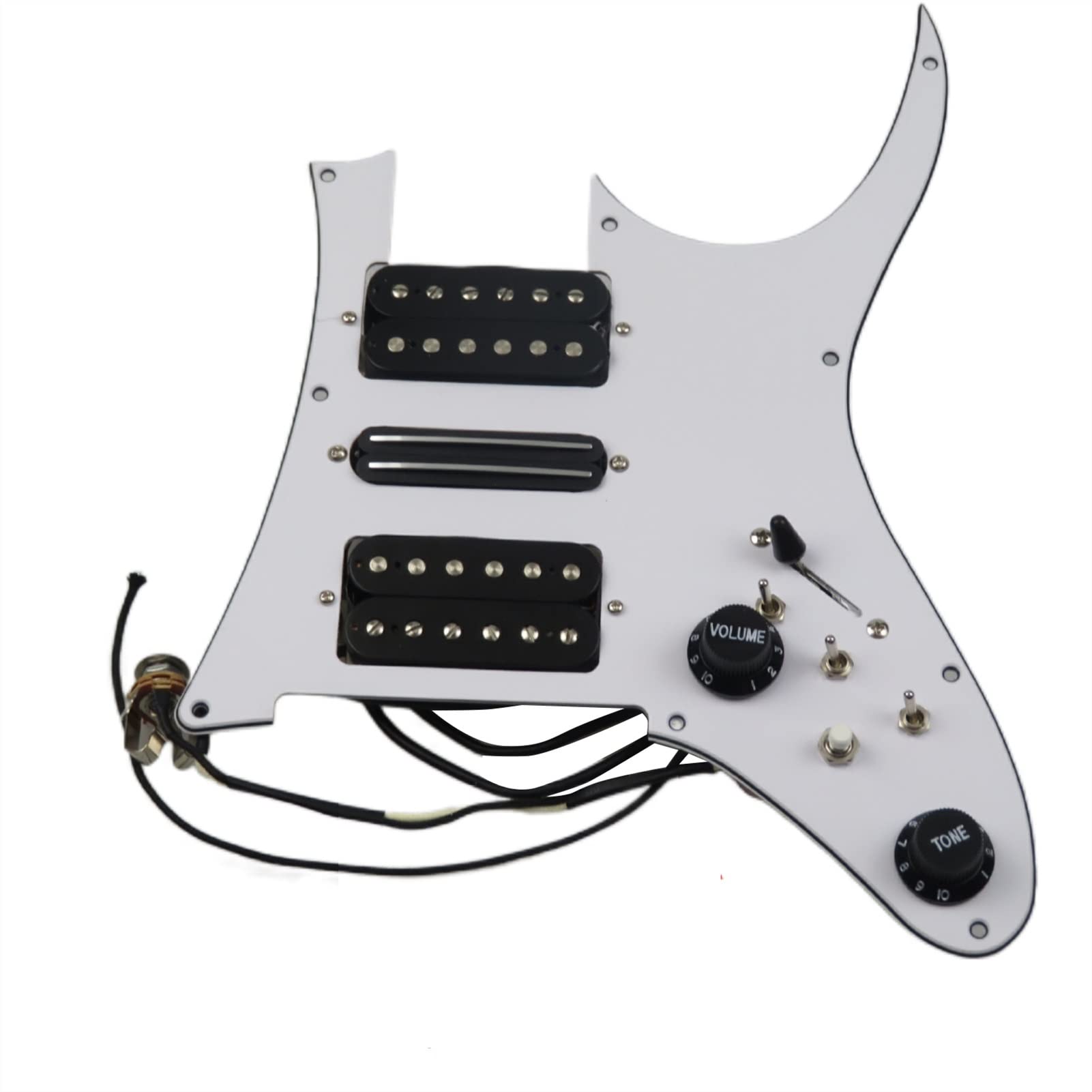 Geladenes Gitarren-Pickguard Vorverdrahtete Pickguard Gitarre Pickups Humbucker Pickups Alnico 5 HSH. Kabelbaum Push-Pull Single Cut Set