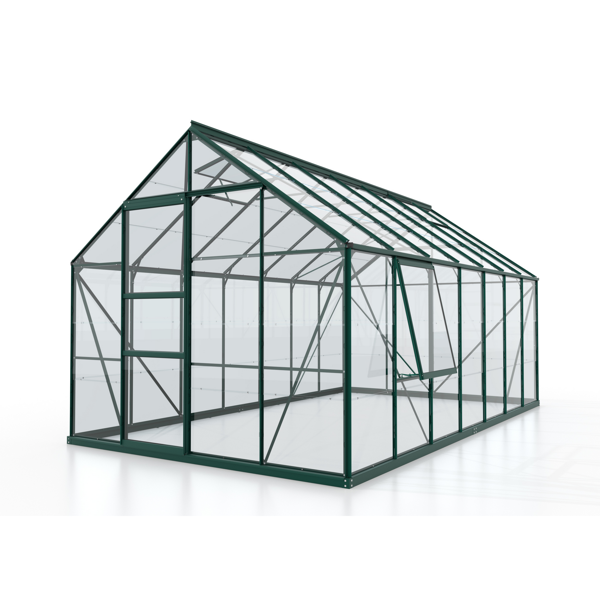 Vitavia Gewächshaus 'Meridian 1 11500' 11,5 m² 254,4 x 441 cm 3 mm Sicherheitsglas smaragdfarben 2