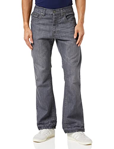 Raw Indigo Ltd Herren A42 Bootcut Jeans, Grau Grey, 46/30