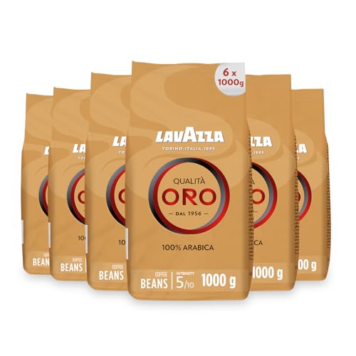 Lavazza Kaffee Qualita Oro, ganze Bohnen, Bohnenkaffee, 6er Pack, 6 x 1000g