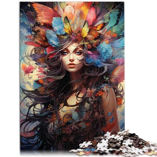 Spielzeug Puzzle Gemälde Farbe Frau Puzzle für Erwachsene 1000 Teile Holzpuzzle Wanddekoration Einzigartige Geburtstags 1000 Teile (50 x 75 cm)