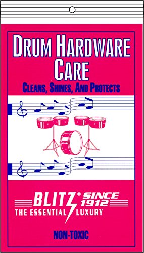 Blitz Music Care 334 Drum Hardware Pflegetuch zum Reinigen, Polieren und Schutz, 4er-Pack