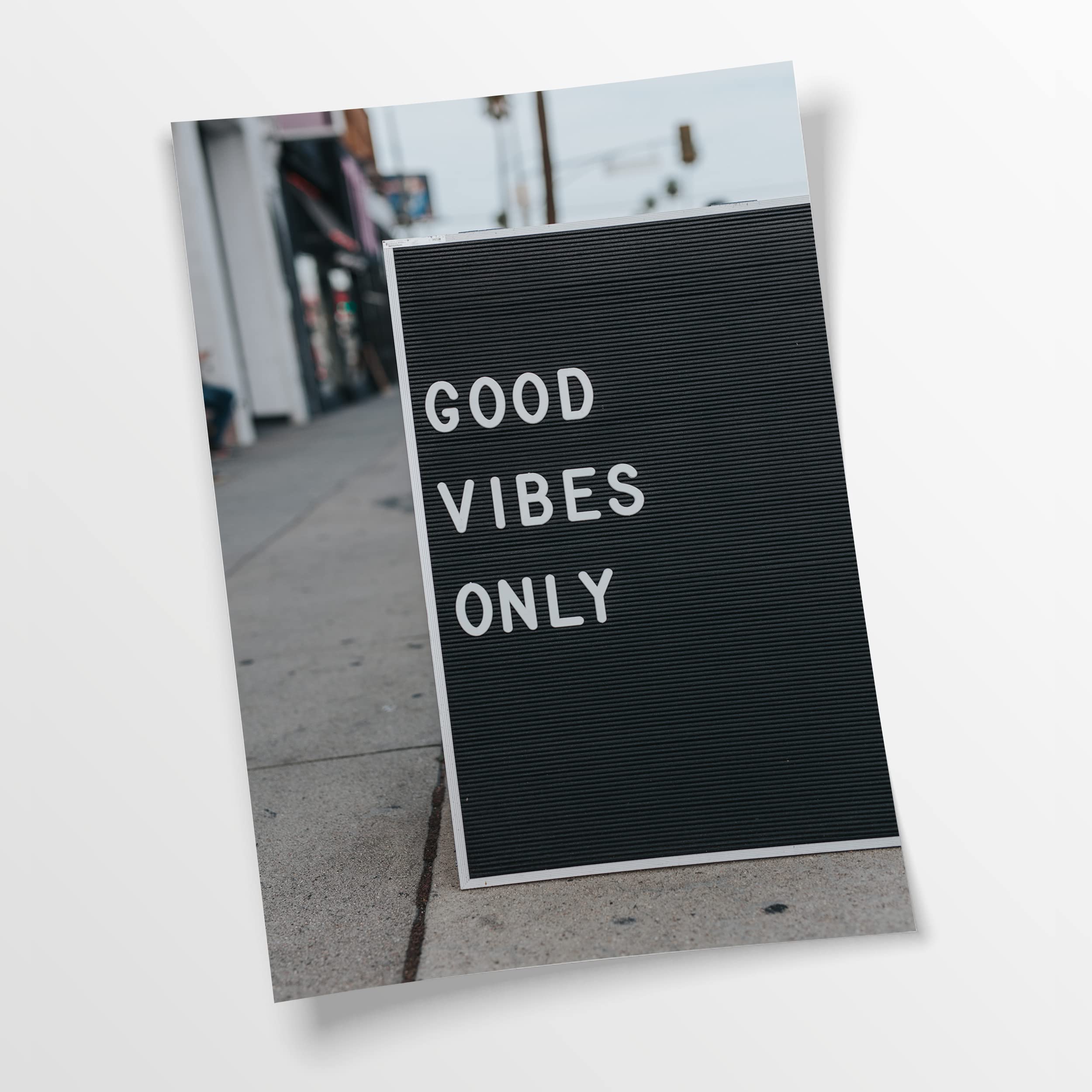 Artis Prints Poster (Baumwolle) Good Vibes Only | Spruch - Poster - Quote - Klein bis XXL, Wohnzimmer - Flur - Dekoration