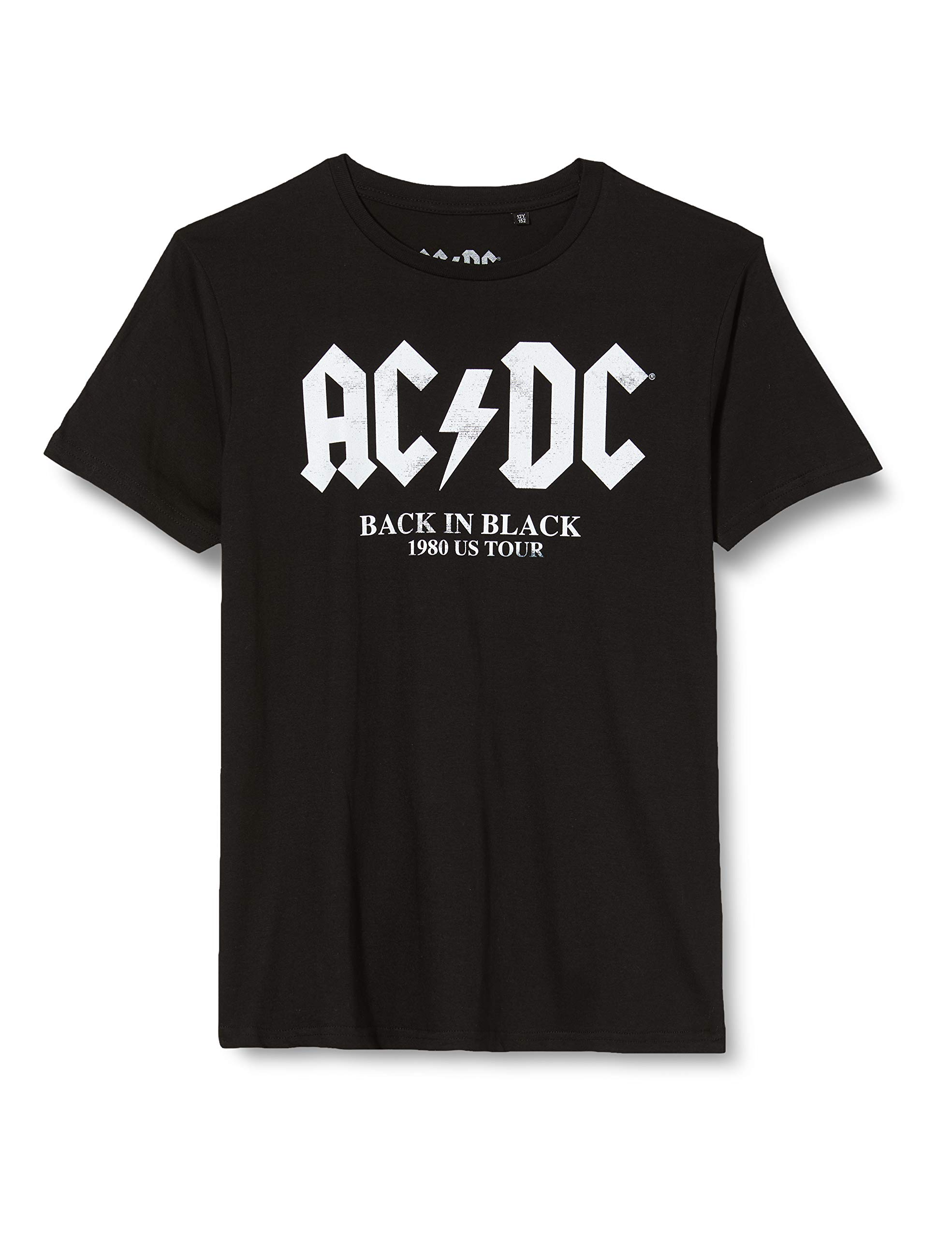 AC/DC Jungen Boacdcrts006 T-Shirt, Schwarz, 10 Jahre