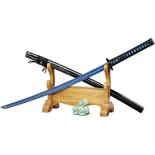 MAUXpIAO Japanisches Katana-Schwert, handgefertigtes Bambus-Holzschwert, Bokken-Samurai-Schwert mit Scheide, Cosplay-Waffen, Rollenspiel-Requisite, Weihnachtsgeburtstag, Geschenke für Männer und Fraue