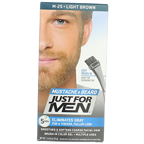 Just for Men JUST FOR MEN-Bürsten-In Color Gel, Schnurrbart & Bart M-25 Hellbraun 1 Stück (Pack of 6)