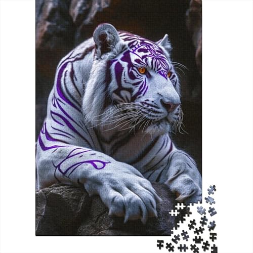 Kunstpuzzle für Erwachsene 500 Teile, Kunsttiger für Erwachsene, 500 Teile, Puzzlegeschenke, Lernspielzeug, Familienspiele (Größe 52x38cm)